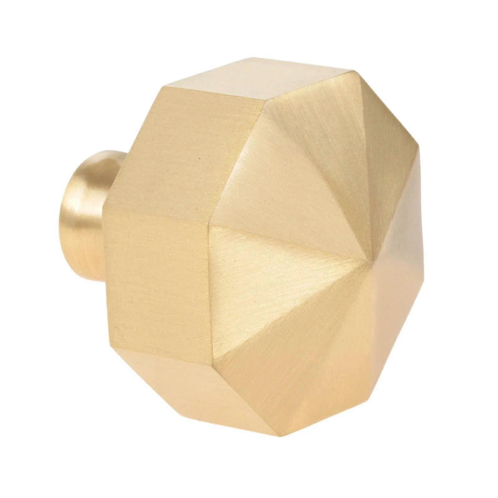 Copper Octagon Door Drawer Knob Round Drawer Handle Solid Copper Pull Handle For Wardrobe Drawer Cupboard