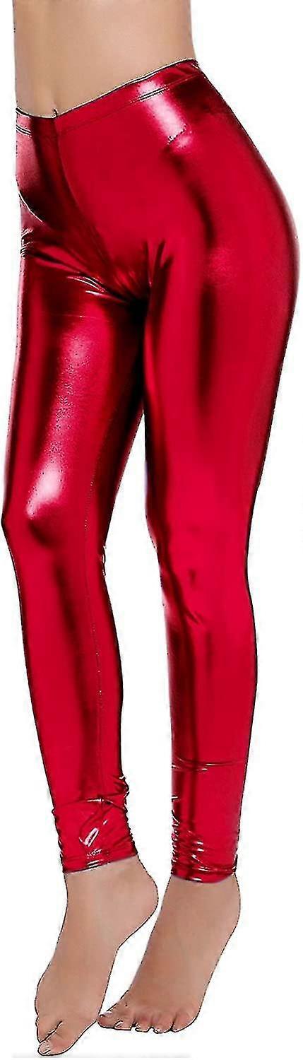 Pantalon en faux cuir pour femmes taille haute bout levée Pu Leggings Stretchming Slimming Pantalon décontracté S-2xl