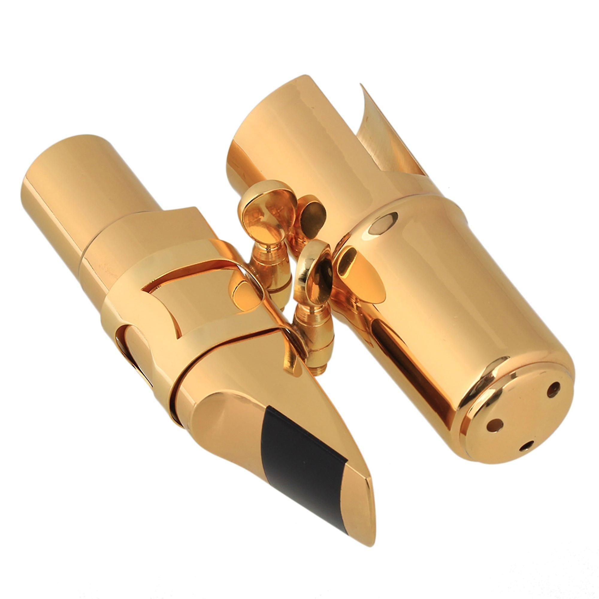 Saxophone Mouthpieces Golden Plated 7# Tenor Saxophone Mouthpiece With Cap Ppm-3965