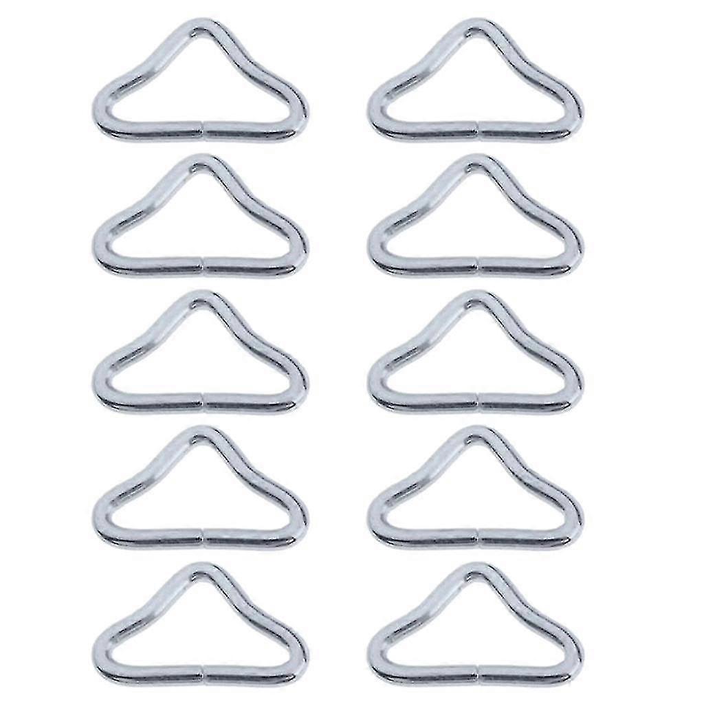 トランポリン部品修理用金属製三角リングバックルVリング10個