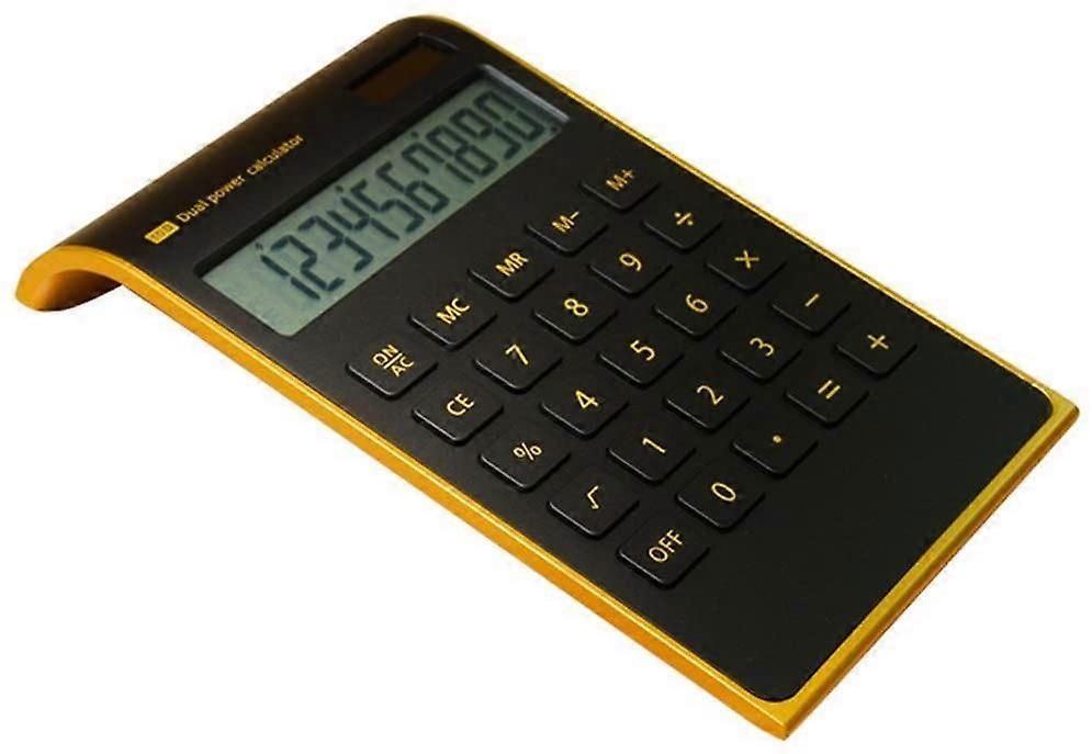 Tilted LCD Display Slim Calculator