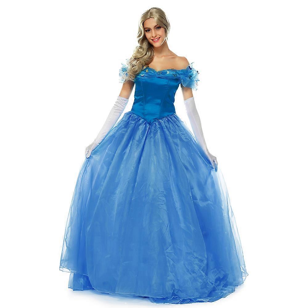 Costume Bleu Robe Complète Halloween Cosplay