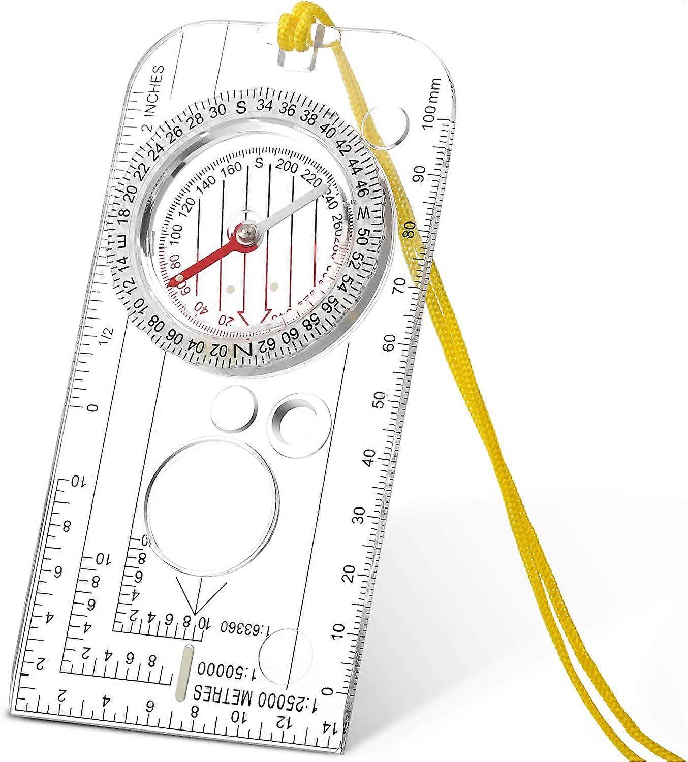 Navigation Compass Orienteering Compass Pathfinder Compass Hiking Compass with Adjustable Declination for Reading Expedition Navigation (12.5 x 6.0cm)