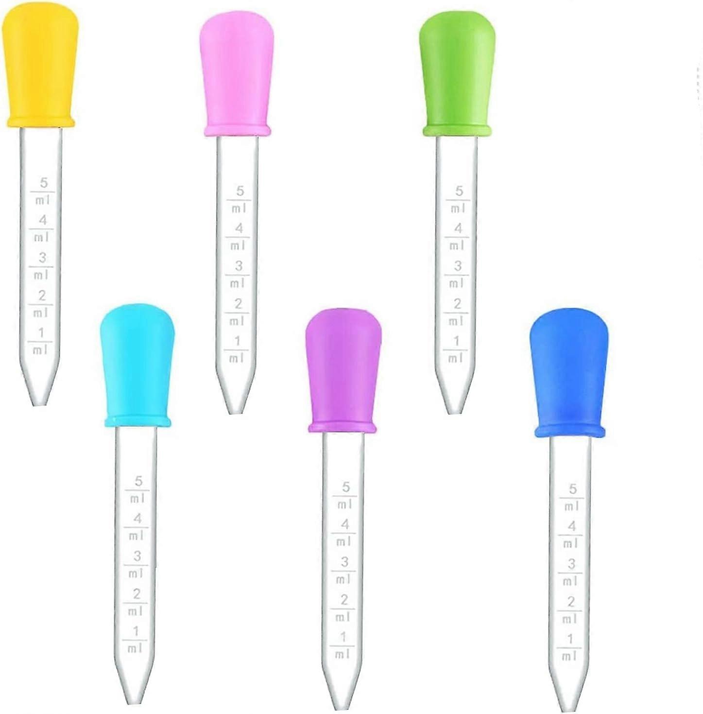 7 قطع سيليكون ماصات قطارة ، 5 مل قطارات سائلة ، قطارات العين البلاستيكية ماصات الطب ، نقل ماصات القطارة ، قالب الحلوى