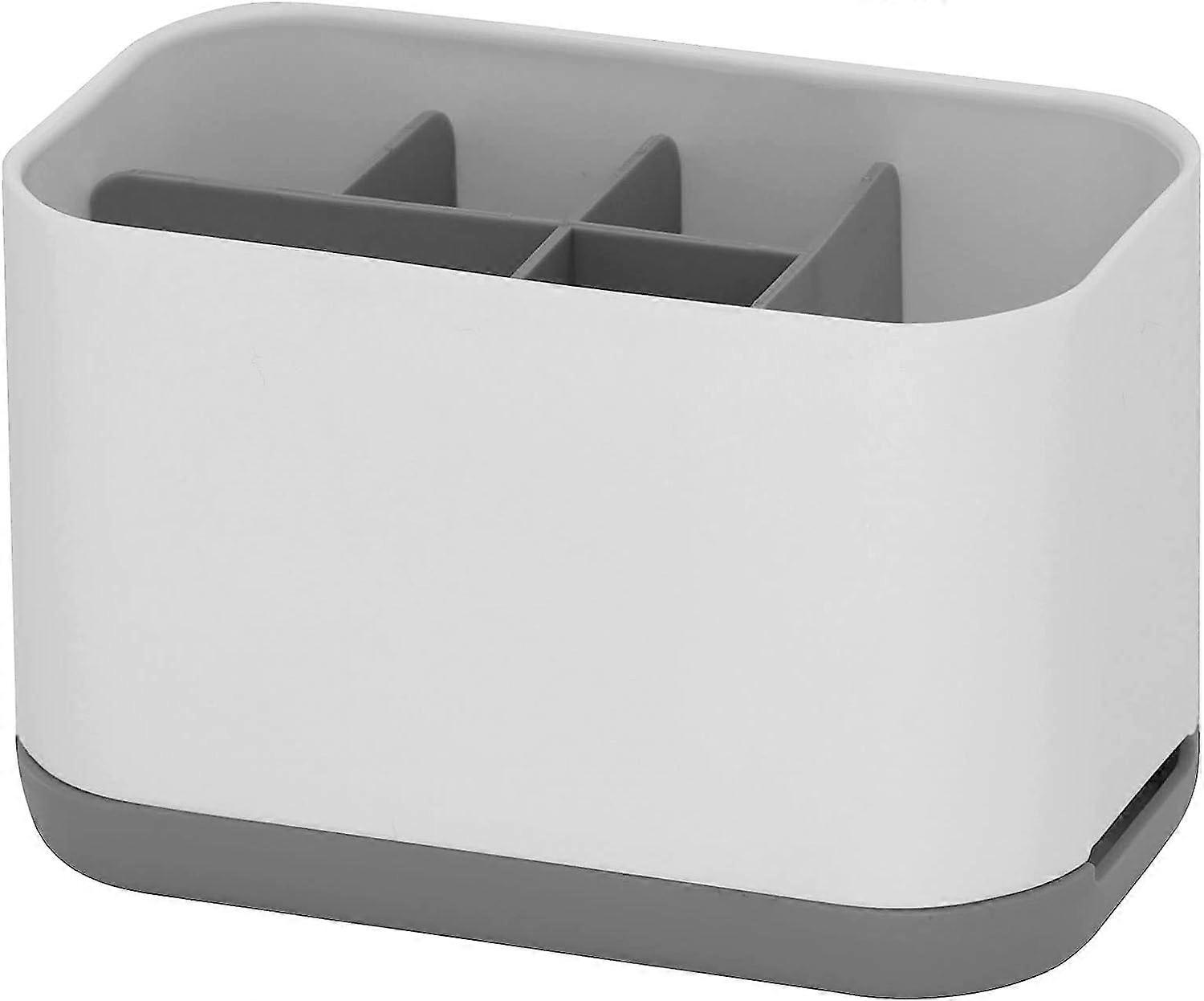 Toothbrush Holder for Bathroom, Toothbrush Caddy, Toothpaste Stand, Plastic, Grey