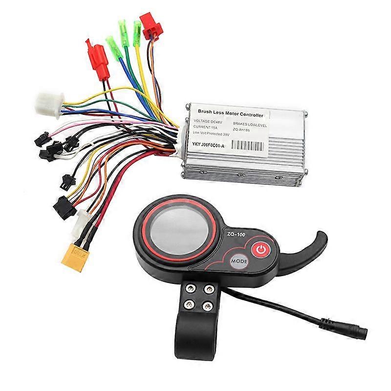48V Controller+ZQ-100 Mileage Meter Speed Adjustable Electric Scooter Meter 6 Pin Display for Elect
