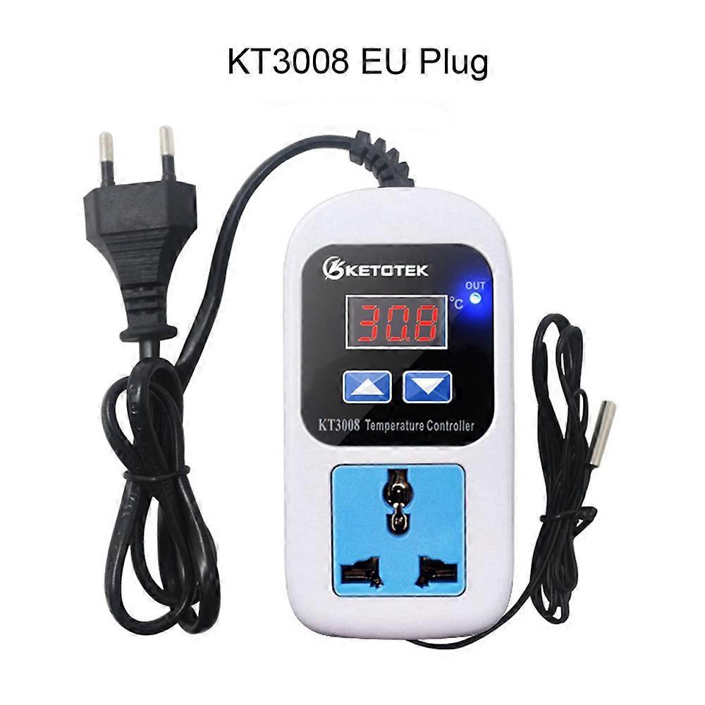 Digital Thermostat AC 110-220V Temperature Controller Regulator Microcomputer Socket Outlets And Switches -50~110C With Sensor