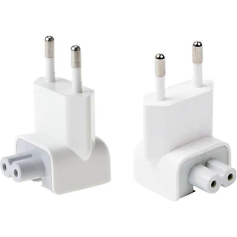 AC Adapter Plug Travel Charger Converter, Replacement Connector for iPod, iPhone, iPad Tablets, Macbook Power Adapter (2xEU Plug)