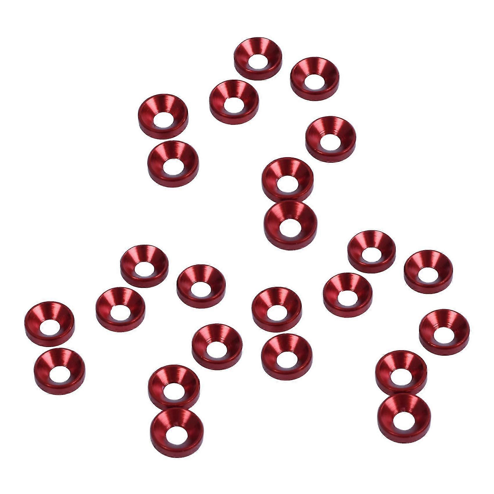 Countersunk Washer M3 3mm For Rc Hobby Model Car 8pcs(red)