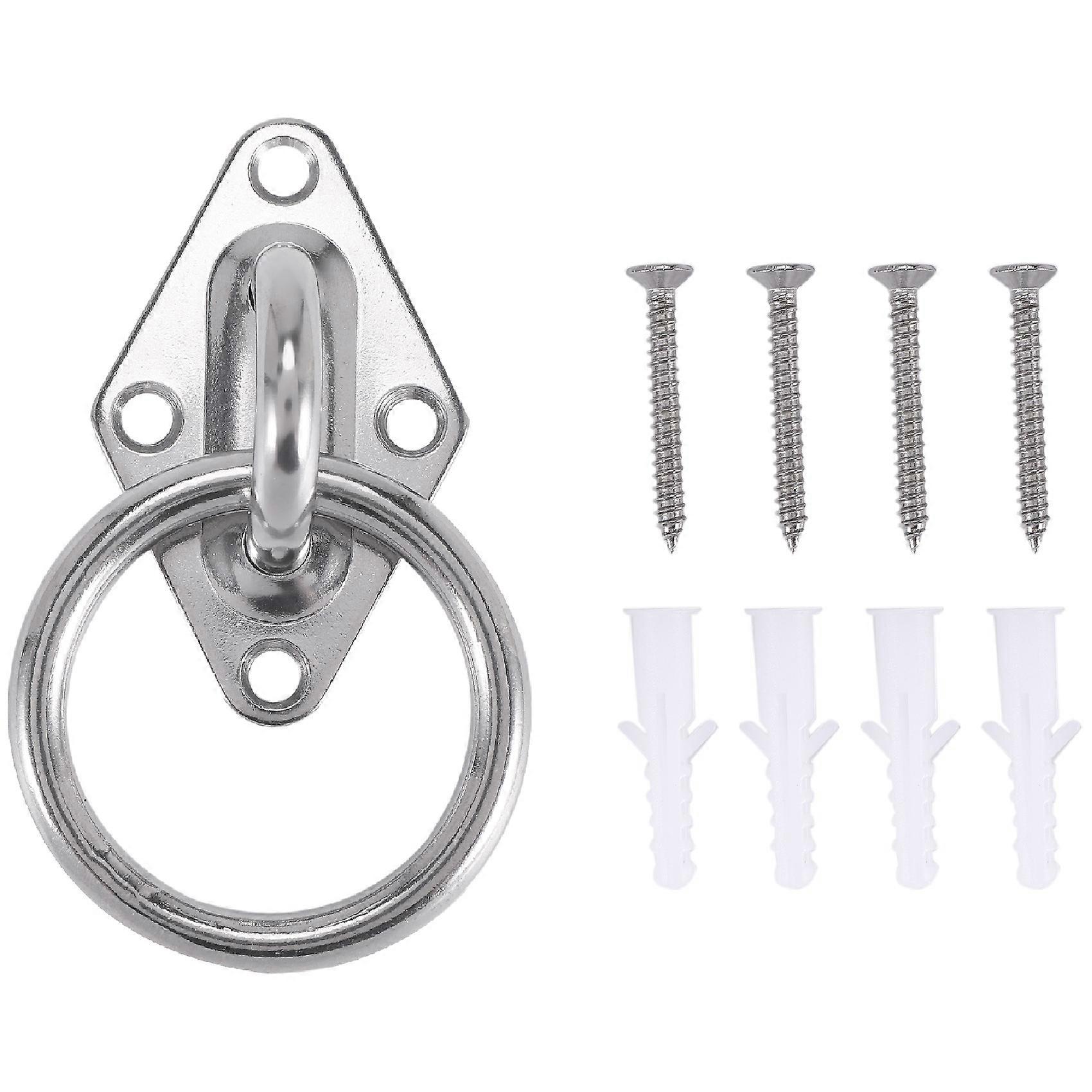 80Mmx50Mm Mounting Hook For Wall Or Ceiling With Round Ring Stainless Steel - Bracket / Attachment