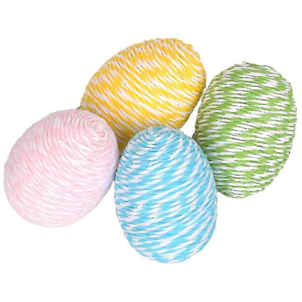 4pcs Easter Colorful Eggs Foams Adornment Easter Simulation Egg Diy Accessories