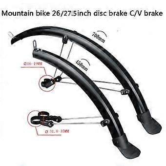 2pcs/set 26 27.5 inch Bicycle Mud Guard for Mountain Bike Wings Double Bracing Fender Front Rear Mudguard