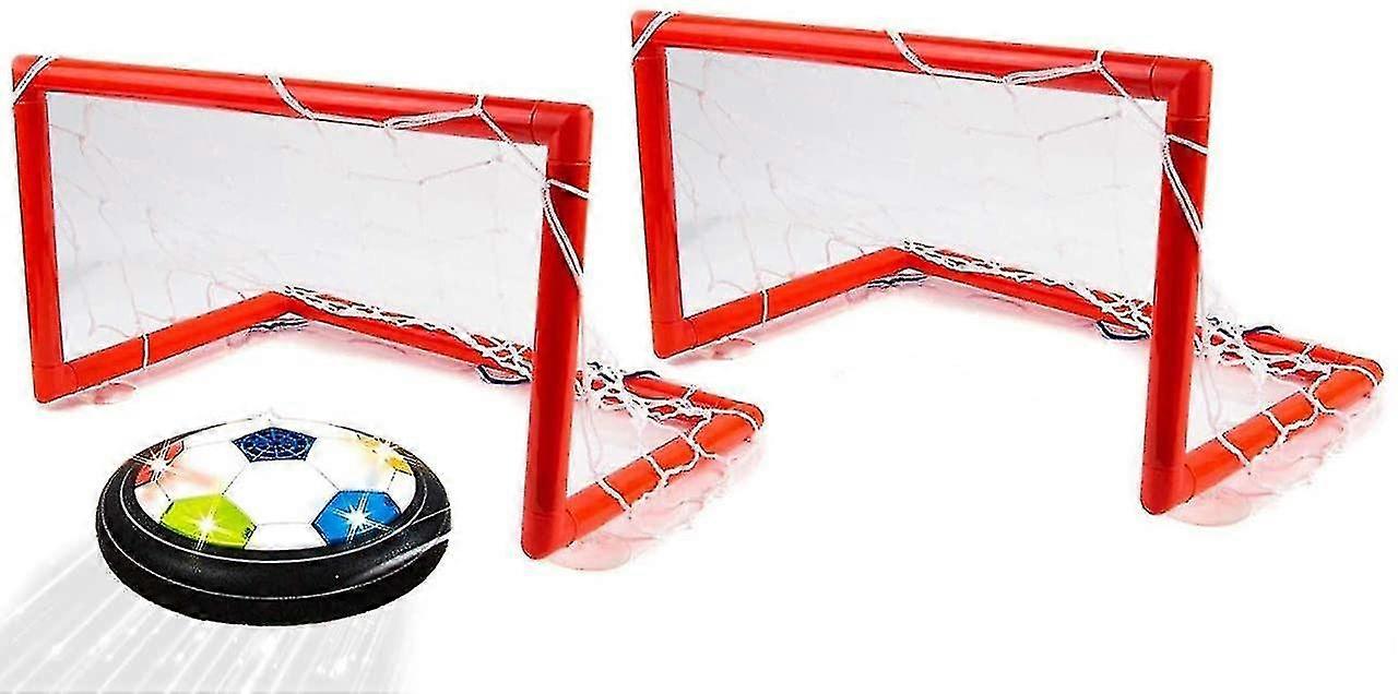Hover Soccer Ball Set Toy - Football Sport Game - Comes With 2 Goals With Net - Material, Safe For Kids - For Indoor - Outdoor Game