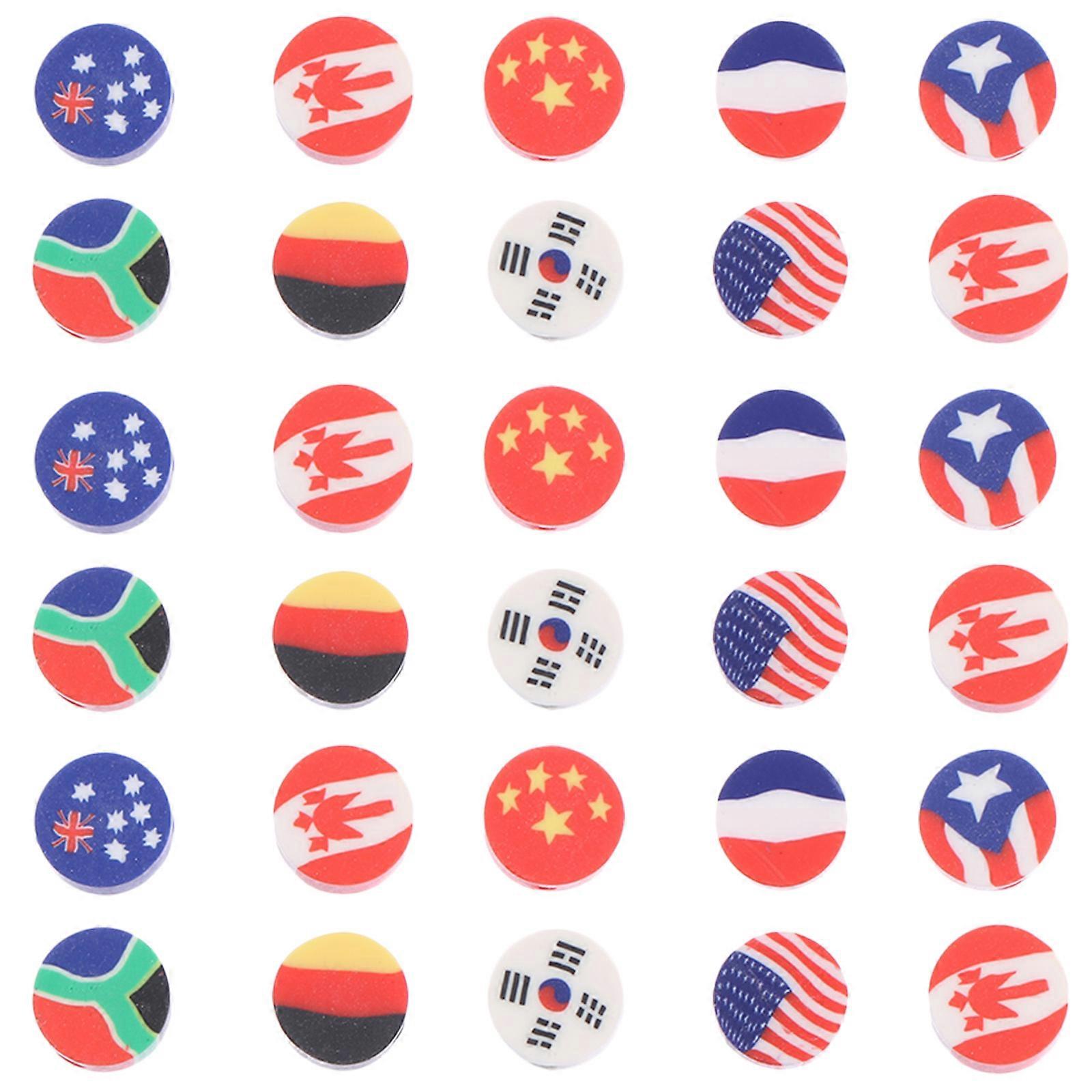 100pcs Jewelry Making DIY Multiple National Flags Clay Slice Loose Beads