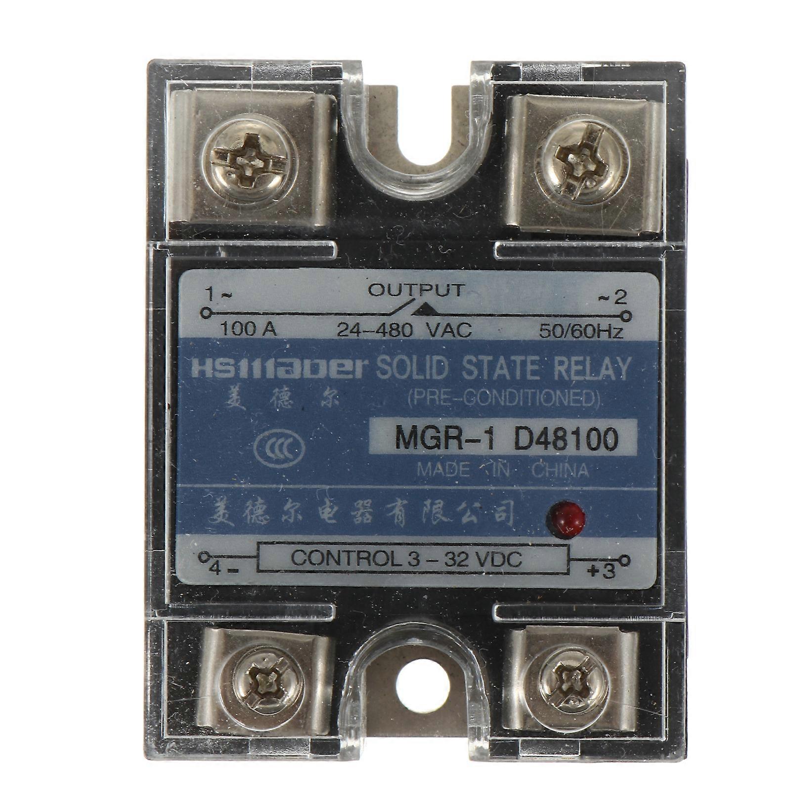 DC Control 40A Single Phase Solid State Relay with Protection Cover Device