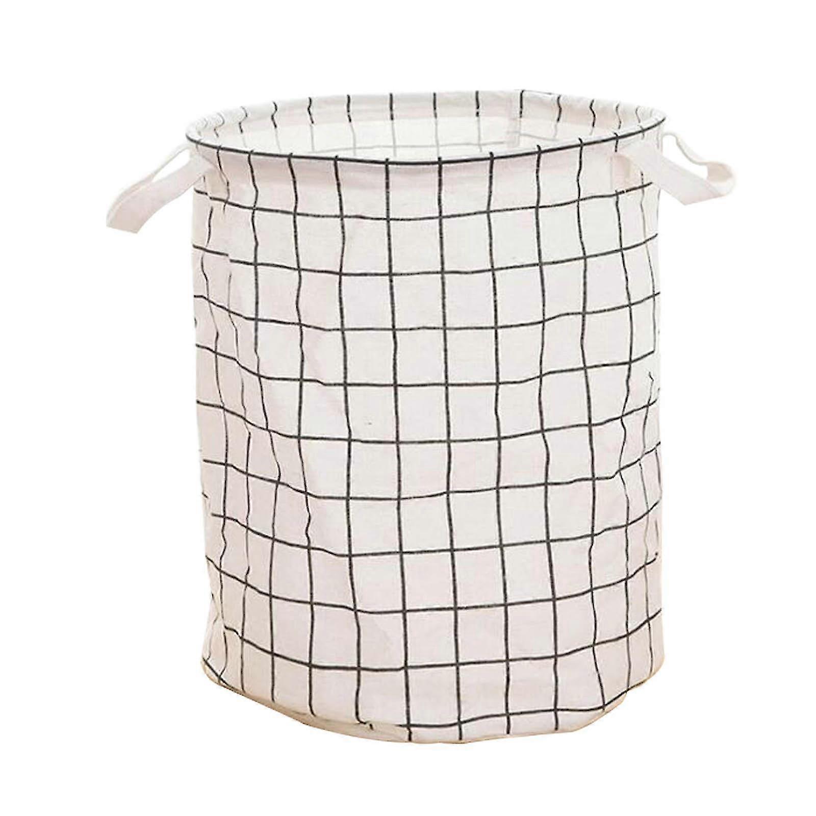 Waterproof Folding Storage Basket Clothes Storage Basket(White,1Pcs
