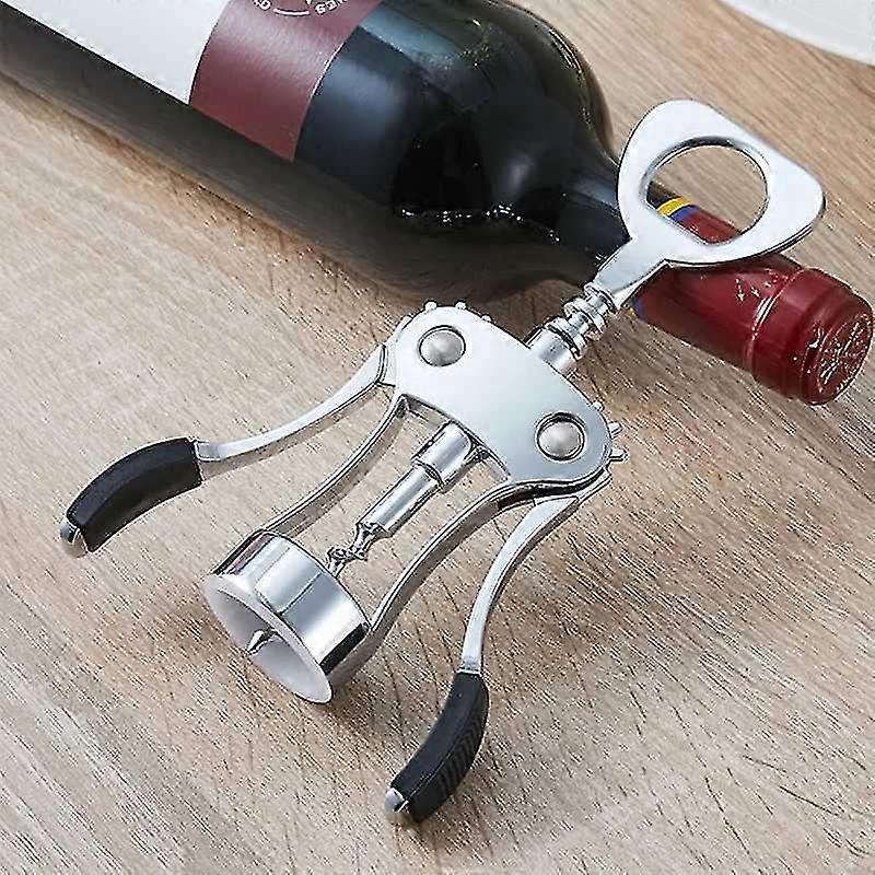 Wine Corkscrew, Zinc Alloy Premium Wing Corkscrew With Multifunctional Corkscrew, Upgraded Version (1Pcs)
