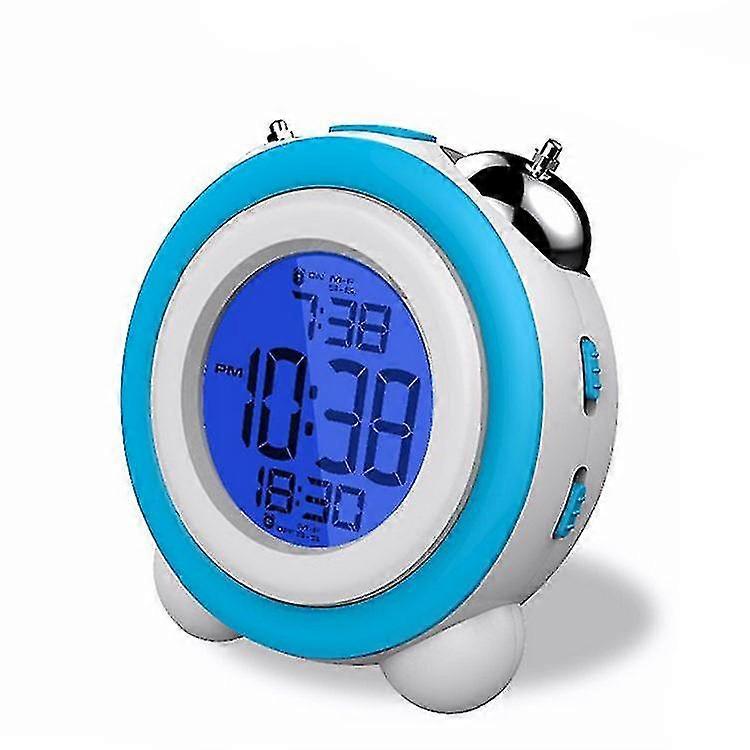 Loud Alarm Clock Non Ticking Bedside Battery Powered With Snooze Dual Alarm Night Light