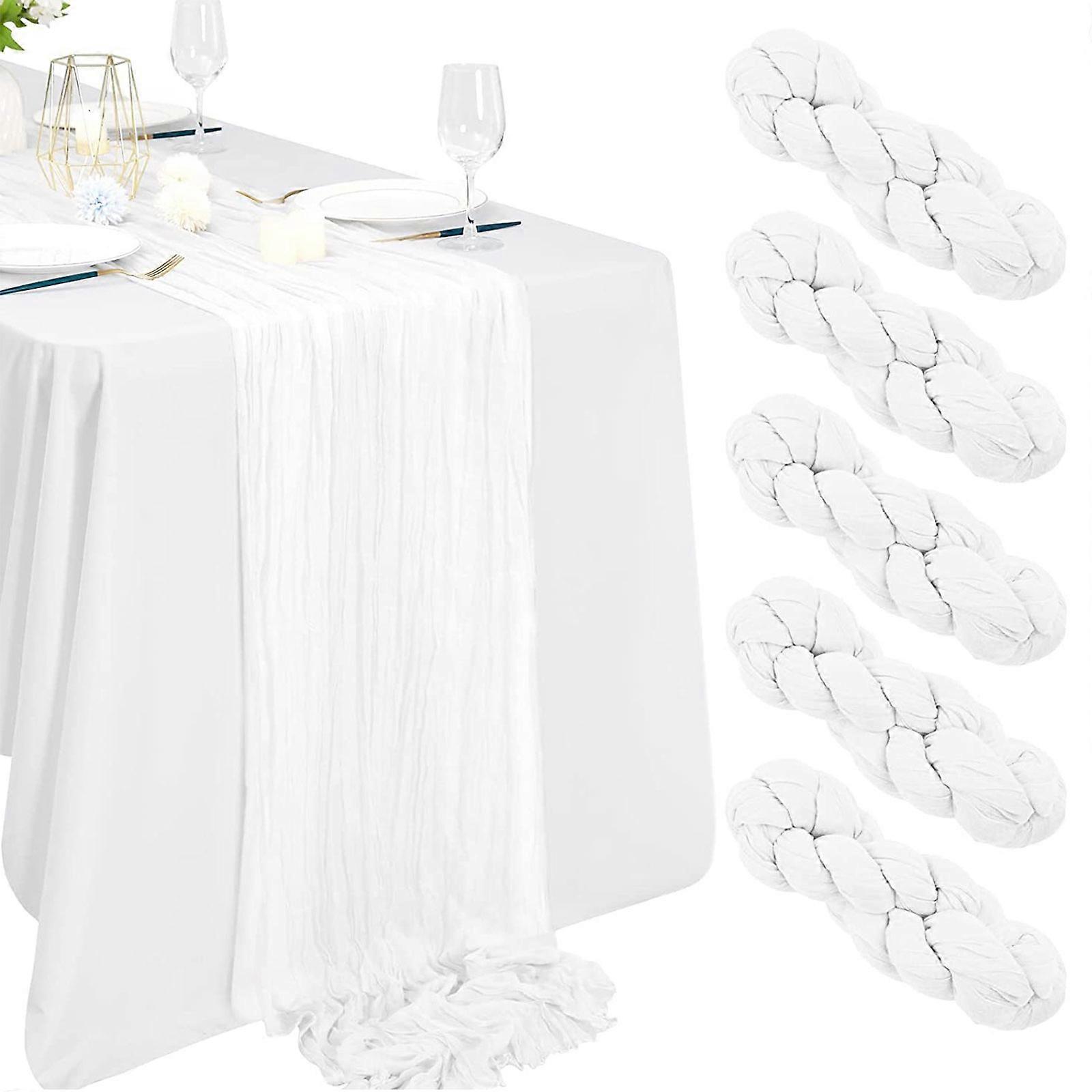 Cheesecloth Table Runner 10ft Gauze Boho Rustik Dusty Pink Cheese Cloth Table Runner för bröllop snabbt
