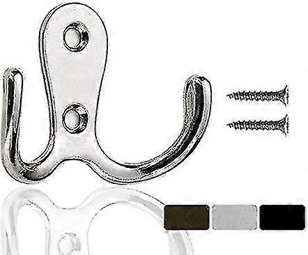 Coat Hook 10 Pieces Double Metal Hooks And Racks Storage With Screws For Home