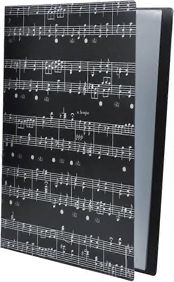 A4 size music table file folder A4 size documents holder storage folder 40 pockets (music sheet blac