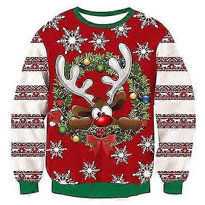 Unisex Çirkin Noel Kazak 3d Baskı Komik Kazak Kazak Kazak Üstleri Noel Erkekler Kadın Tatil Partisi Kapüşonlu Sweatshirt için