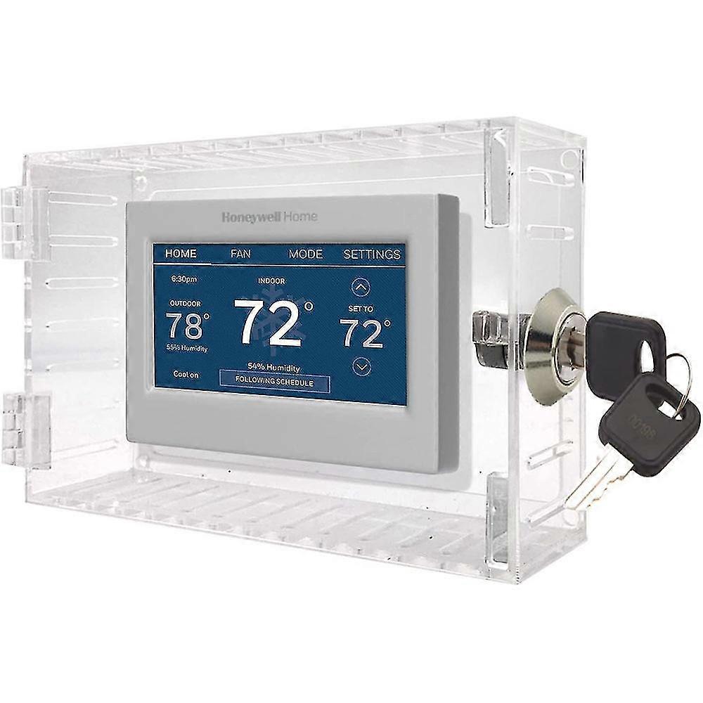 Universal Thermostat Lock Box With Key, Clear Large Thermostat Guard For Wall Thermostat, Thermostat Guard