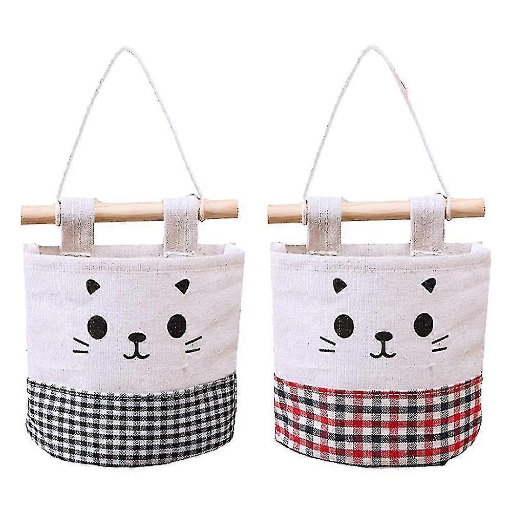 2PCS Cute Over The Door Hanging Storage Bag