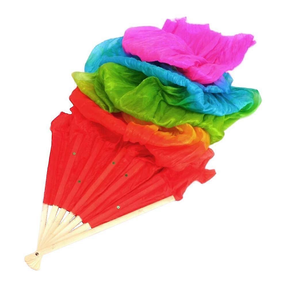 ダンスのための長くされた絹の腹のダンスファンのベールの多彩な長い絹のYangkoファン