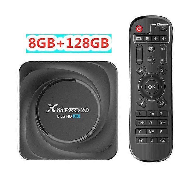 X88 Pro 20 Android 11.0 Tv 8gb Ram 128gb Rom Rk3566 Support 8k 2.4g/5g Wifi 1000m Set Top Box