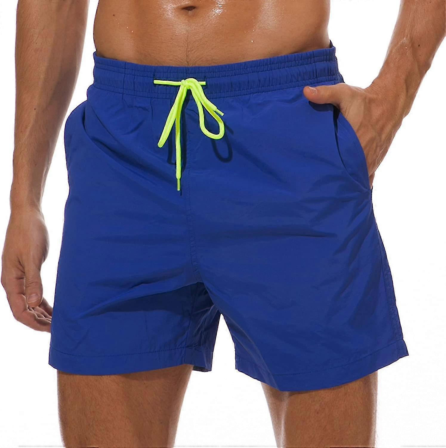 Sunrain Men's Swim Trunks Quick Dry Beach Shorts With Pockets