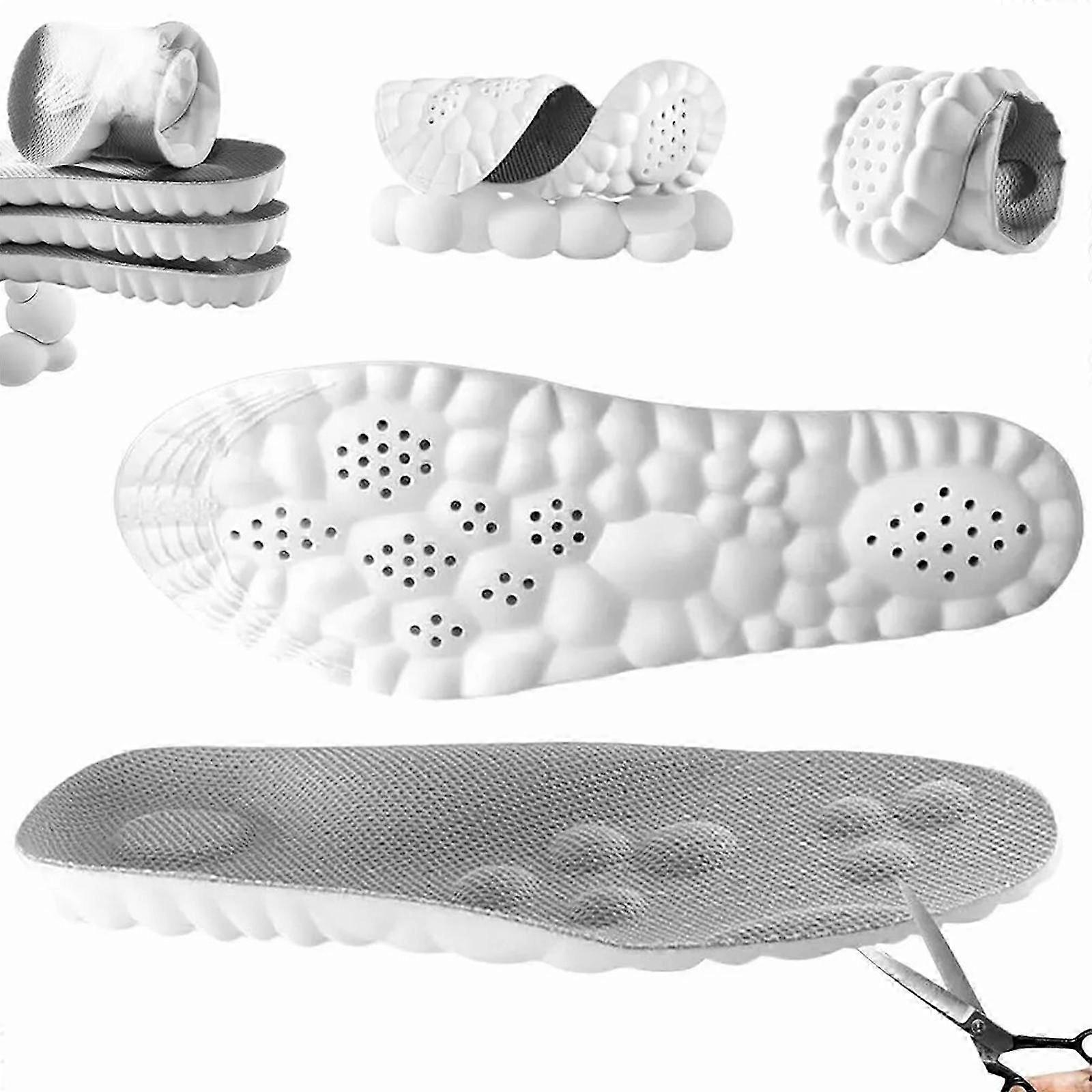 4D Cloud Technology Sports Insoles for Shoes Breathable Shock Absorption Insoles,100% New