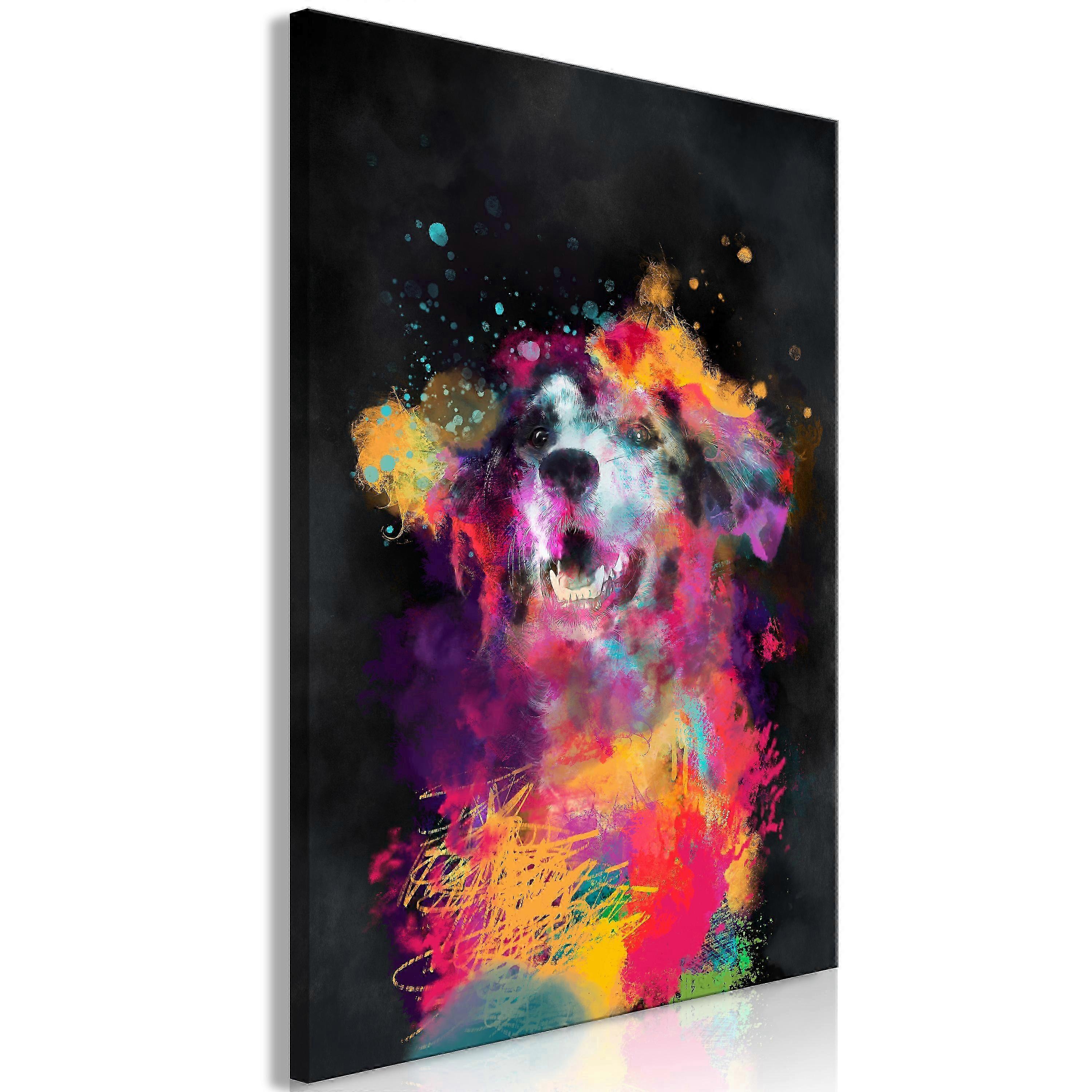 Impression sur toile - Dog's Joy (1 part) Vertical