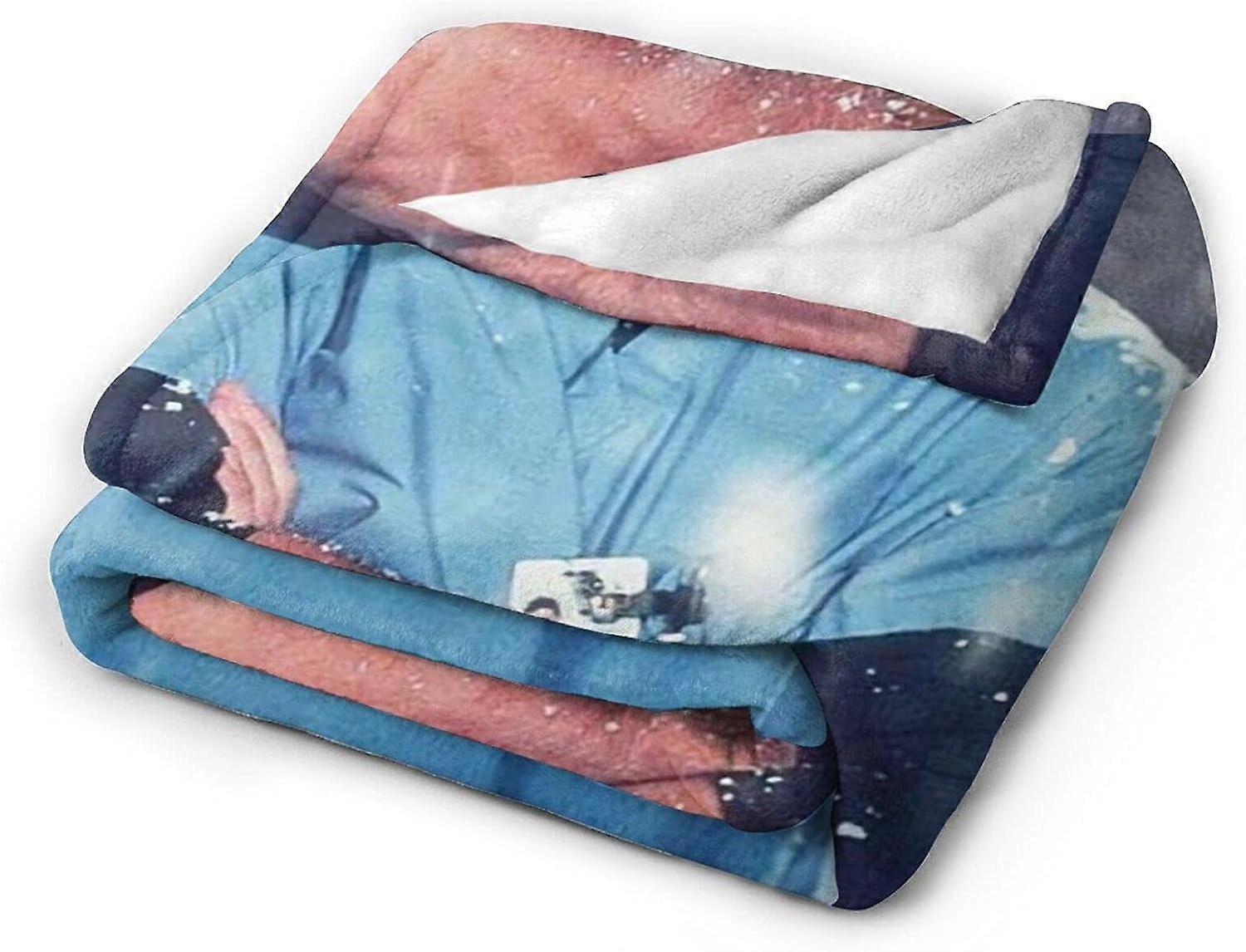 George Clooney Filt Ultramjuk Flanellfilt 3D-tryck Fluffig plysch filt Sängkläder Dekor Kasta Filt för vardagsrum Sovrum Sovsal Dekor (3Storlekar