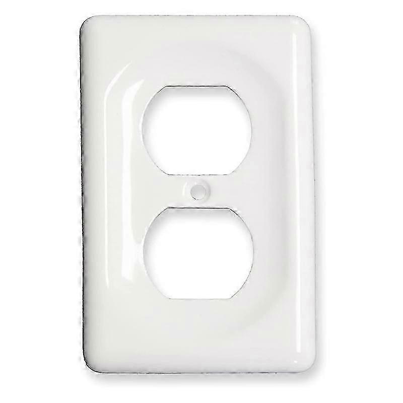 Ceramic Switch Plate, Switch Plate Cover, Wall Plate, Cover, White - Duplex Receptacle