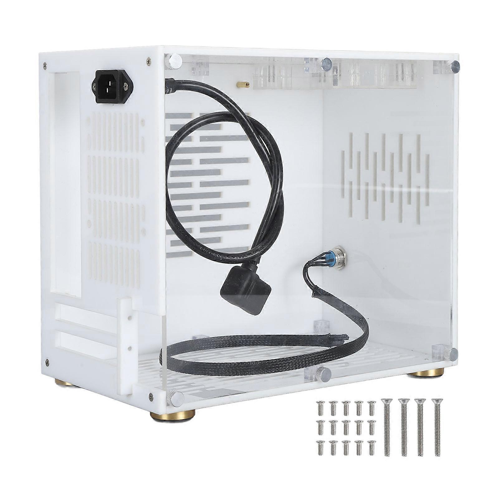 Mini ITX Computer Case Professional 360 Degree Open Type Acryl Kant Transparant DIY Gaming Desktop Computer Chassis 100-240V