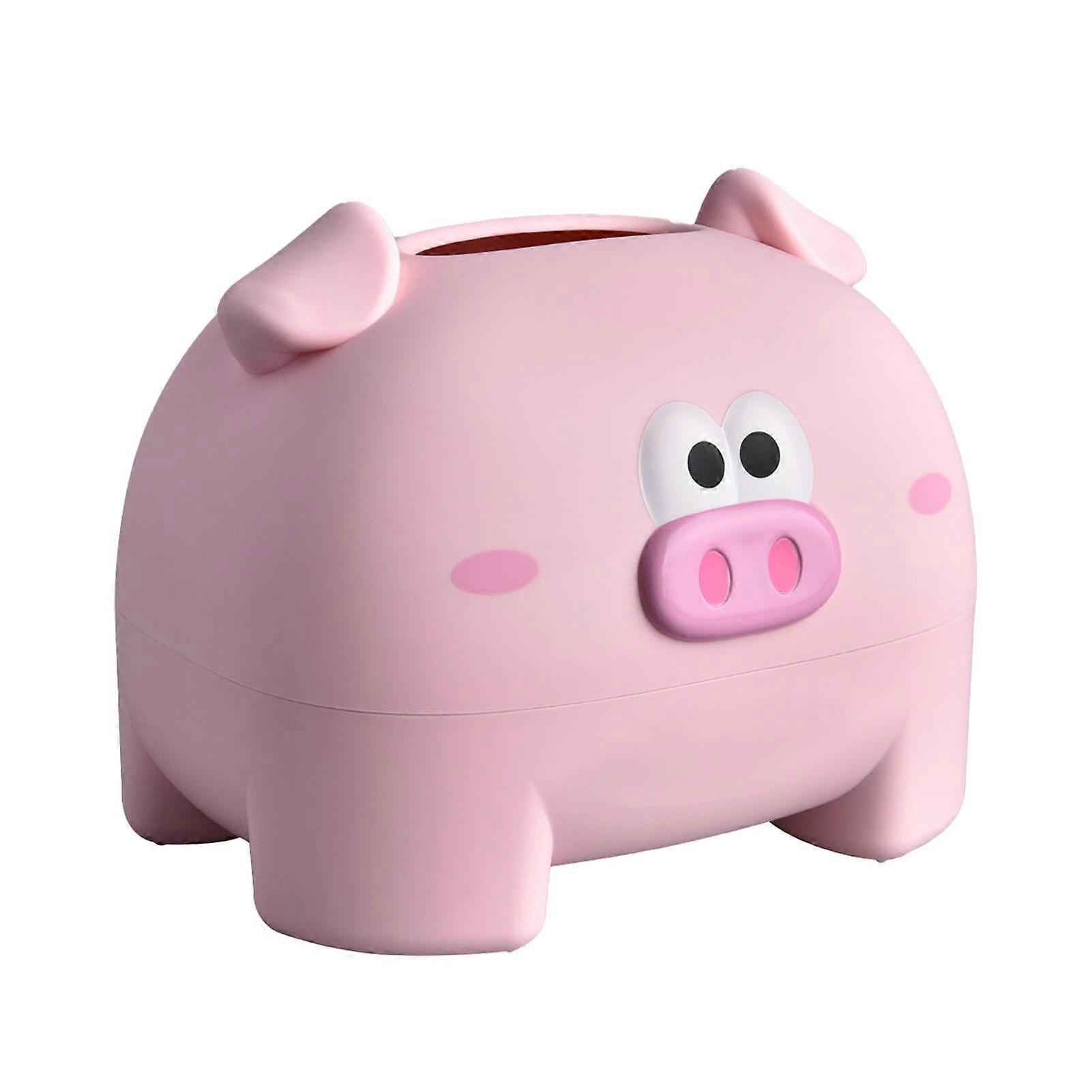 Cute Tissue Storage Box Pig Shaped Decorative Towel Napkin Container Case For Tabletop