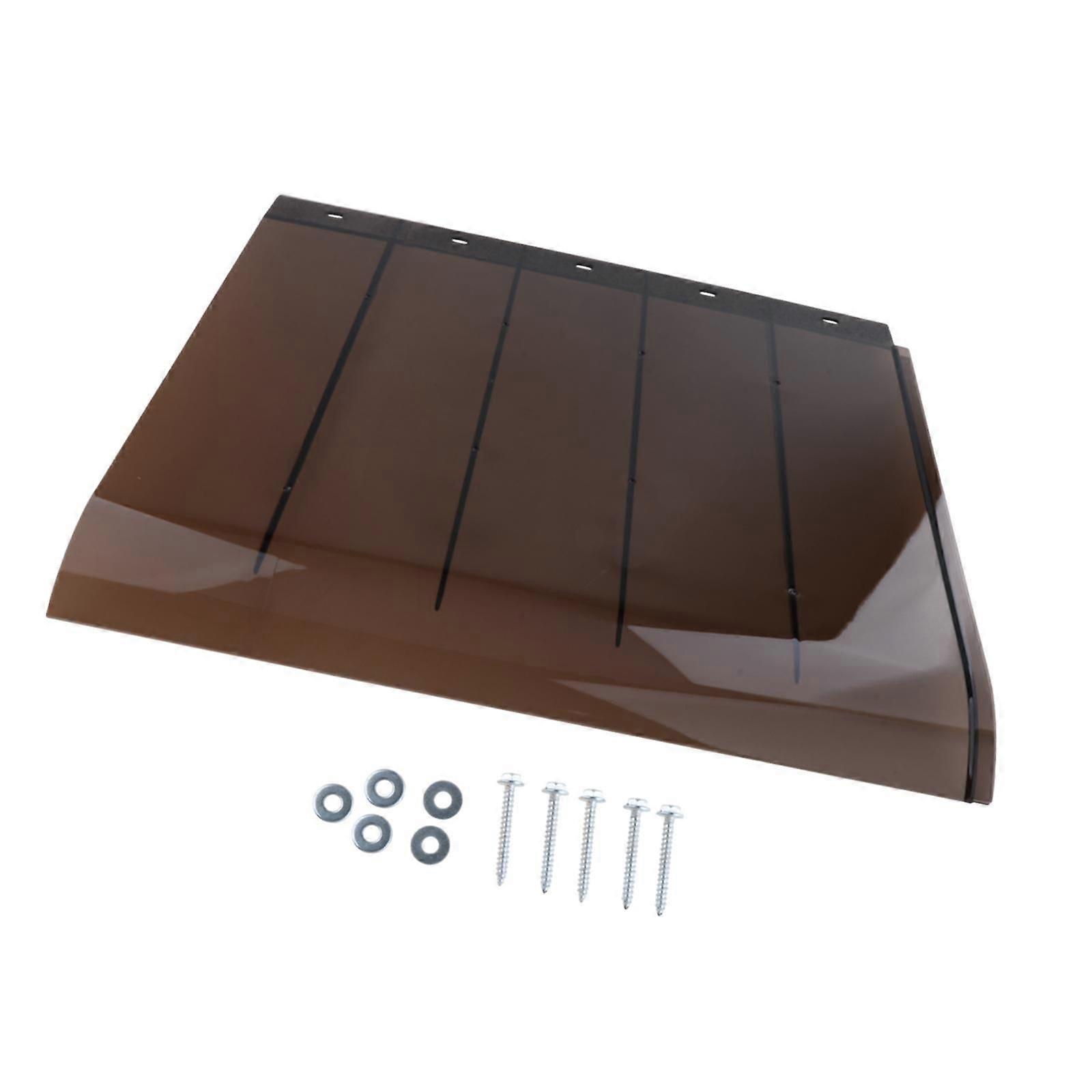 Window Awning Door Canopy Brown Front Door Canopy for Terrace Garage Outside 40cmx35cm