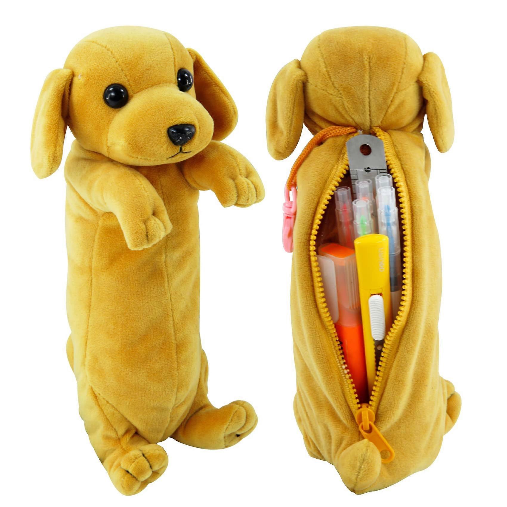 3D Plush Animal Pencil Case for Kids - Soft Zipper Storage, Cute Design, Lightweight, Durable Material