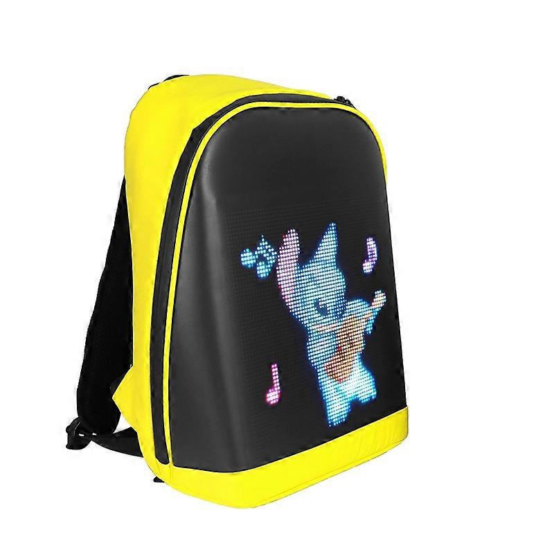 LED Display Backpack Smart Advertising Screen Waterproof PU Backpack, Size: 17 inch