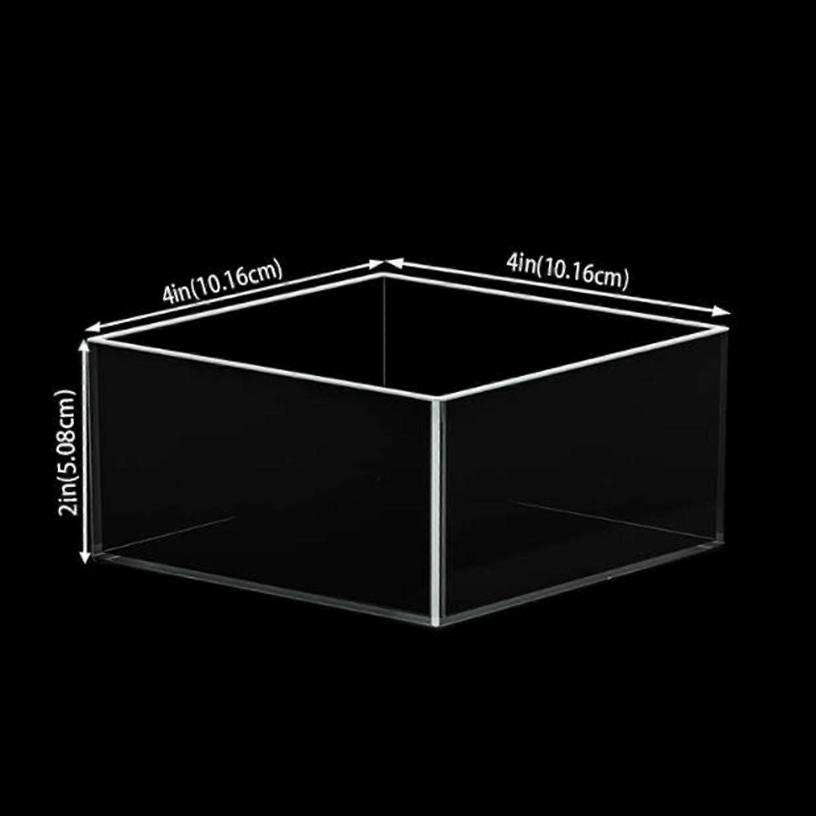 Acrylic Cube Display Box Nesting Riser Stackable Transparent Buffet Riser