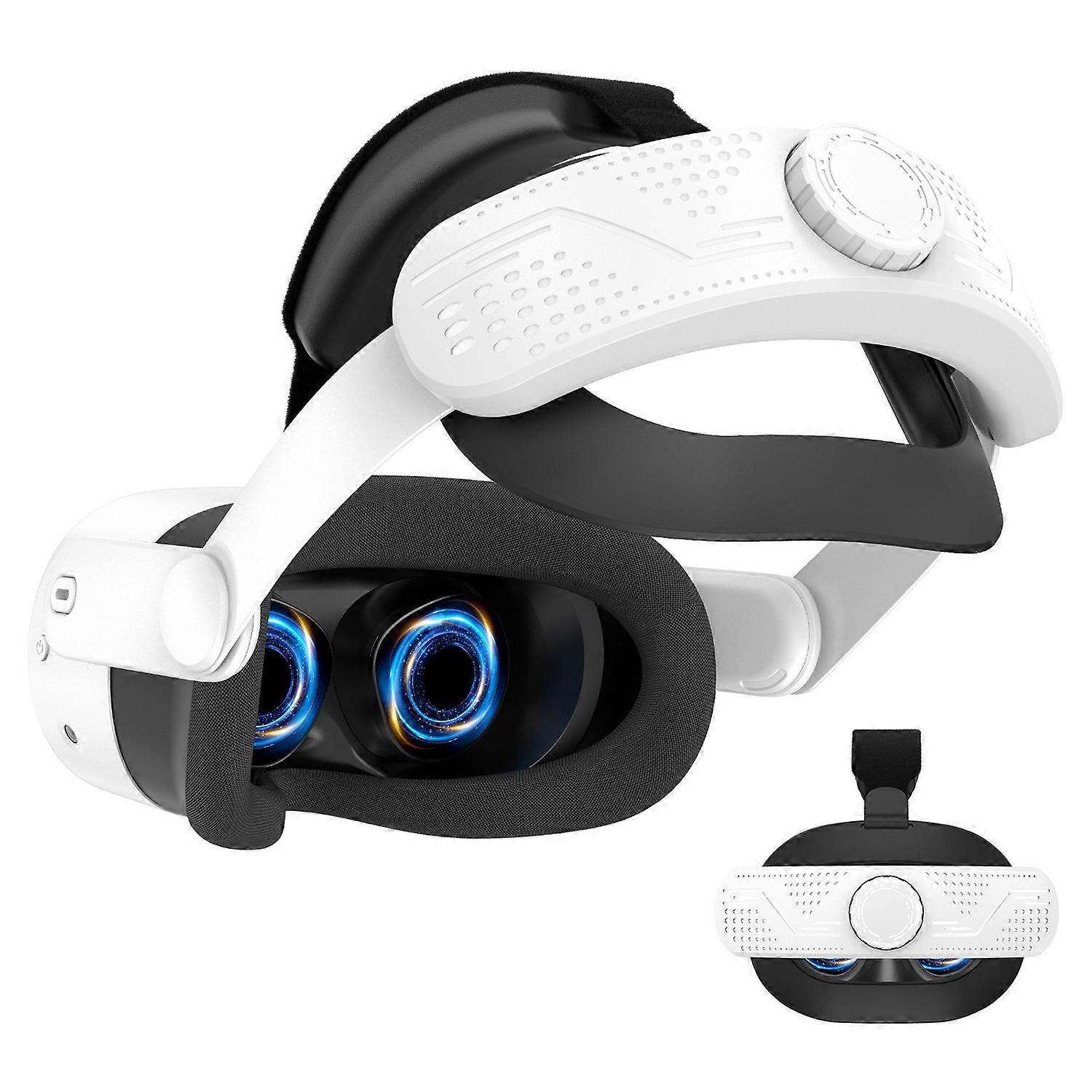 Head Strap for Meta Quest 3S Adjustable Headband VR Headset Accessories-White