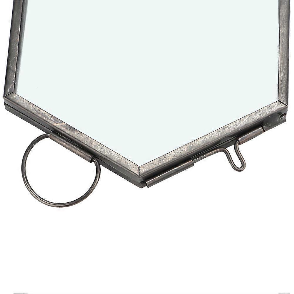 Hexagonal Glass Picture Frame for Dried Flower Display