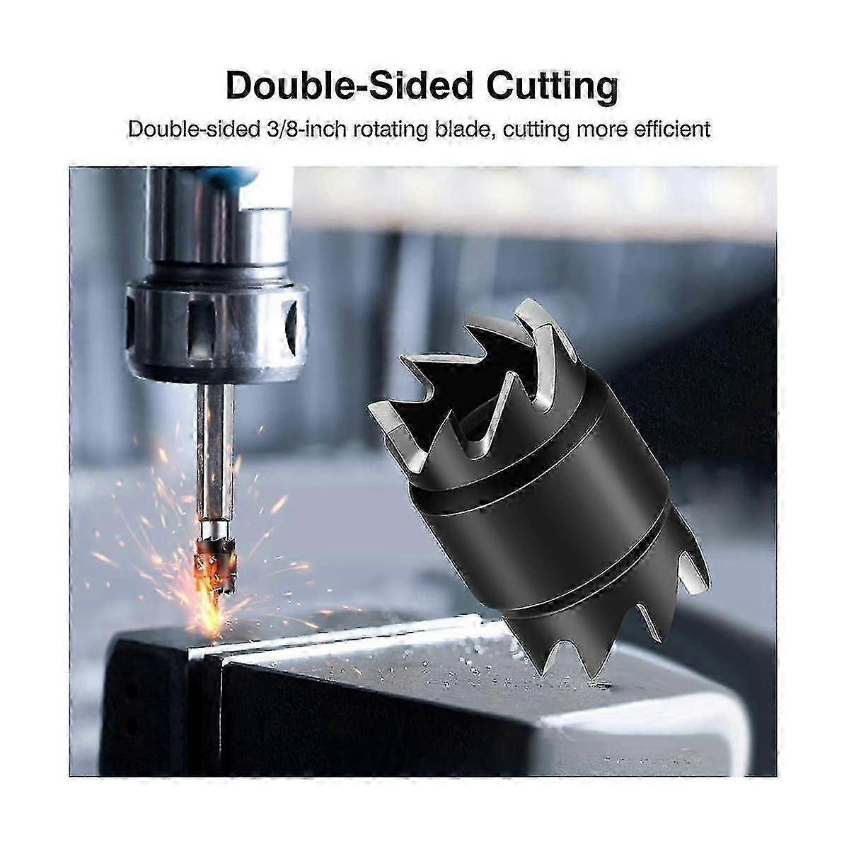 3/8" HSS Spot Weld Cutter Set - 13Pcs Double-Sided Drill Bits for Power Drills