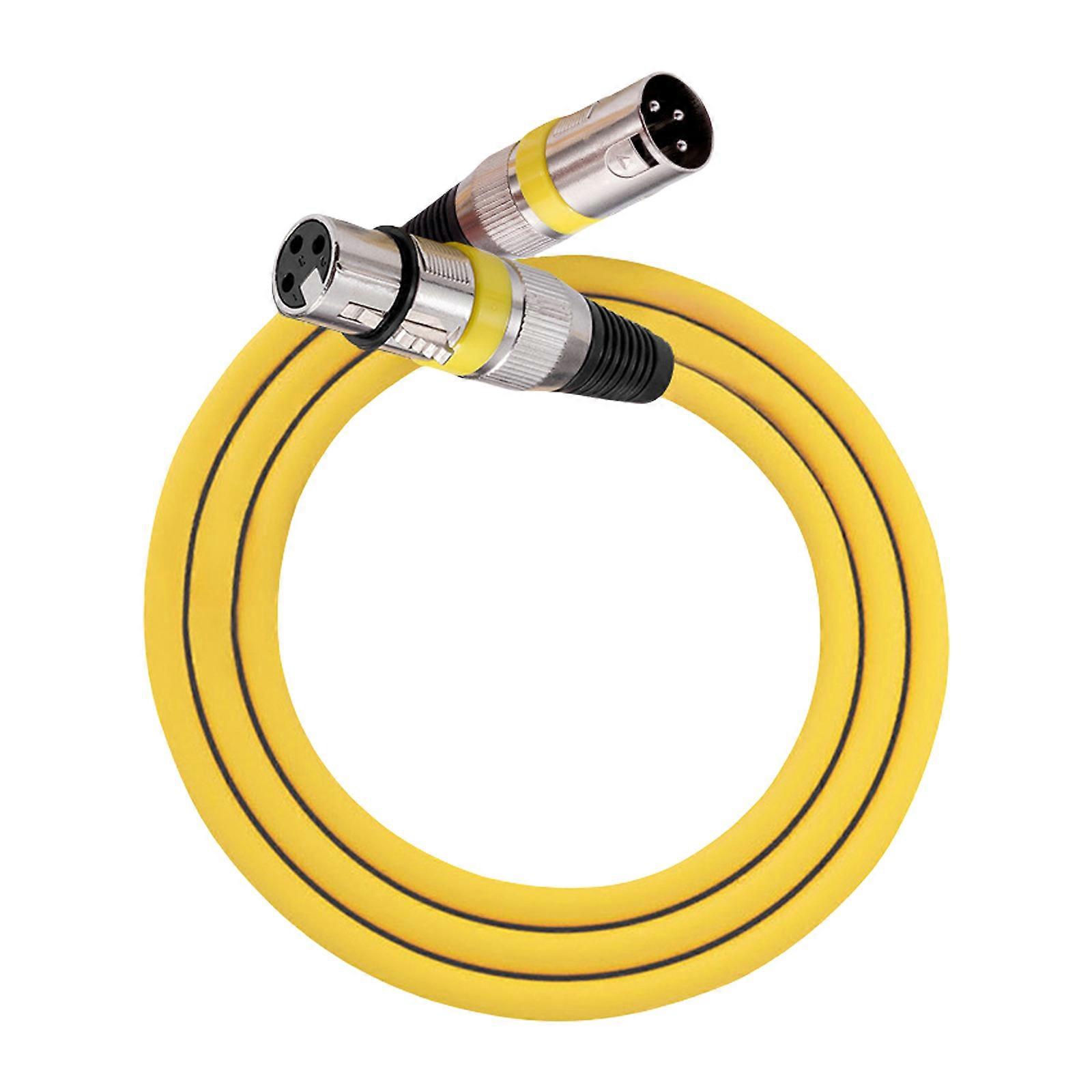 XLR-mikrofoner Kabel Hanne Til Kvinnelige 3Pin Mikrofoner Ledning For Lydutstyr Gul
