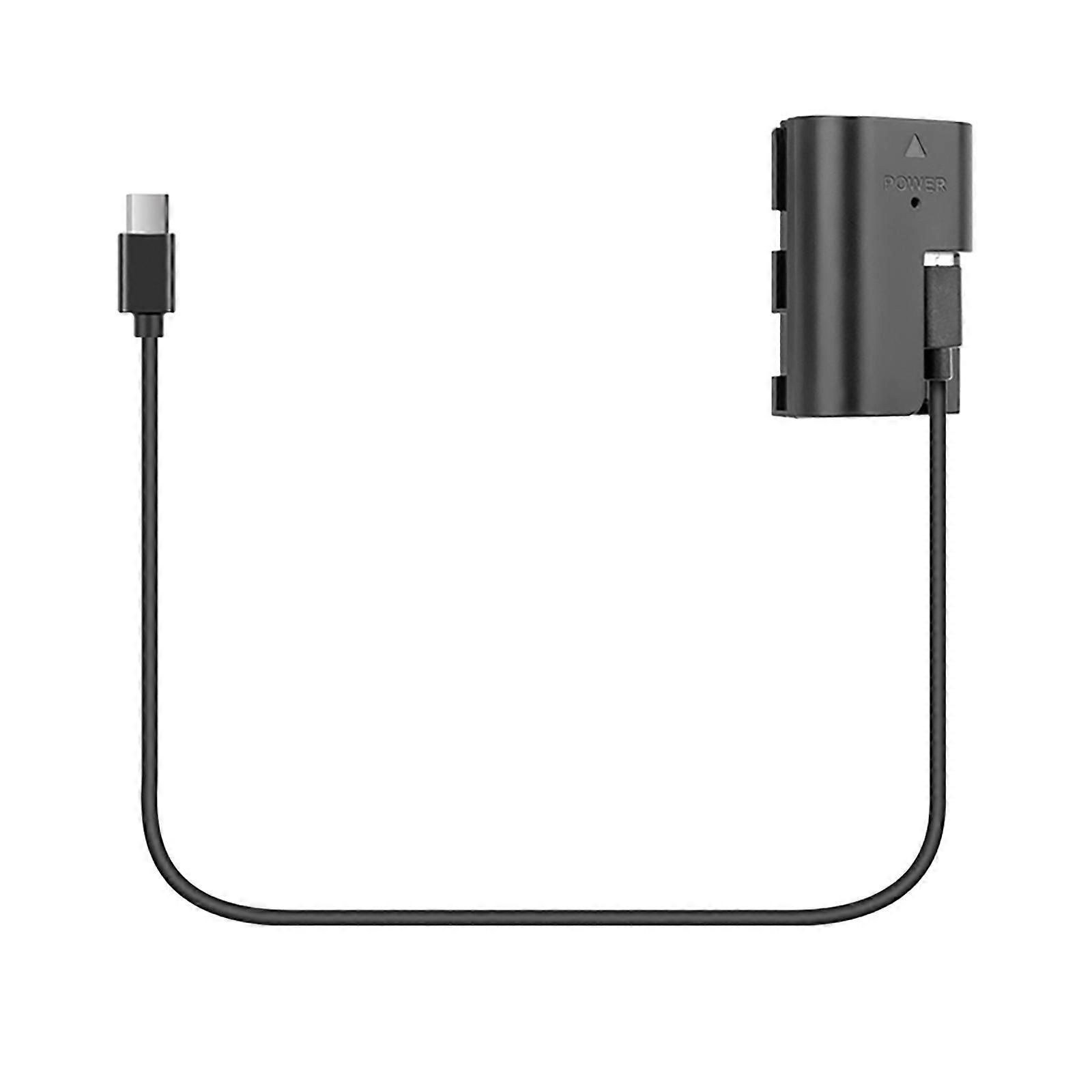 USB C to LPE6 Dummy Battery Spring Charging Cable for R 90D 80D 70D 60Da Mark 6D Mark 7D Mark