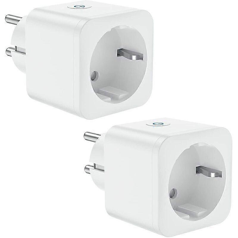 WiFi Plug-in Socket, 16A 3680W Smart Plug, Compatible with Alexa Google Home, with Voice Control and Remote Control, Timer Socket with Timer Function 