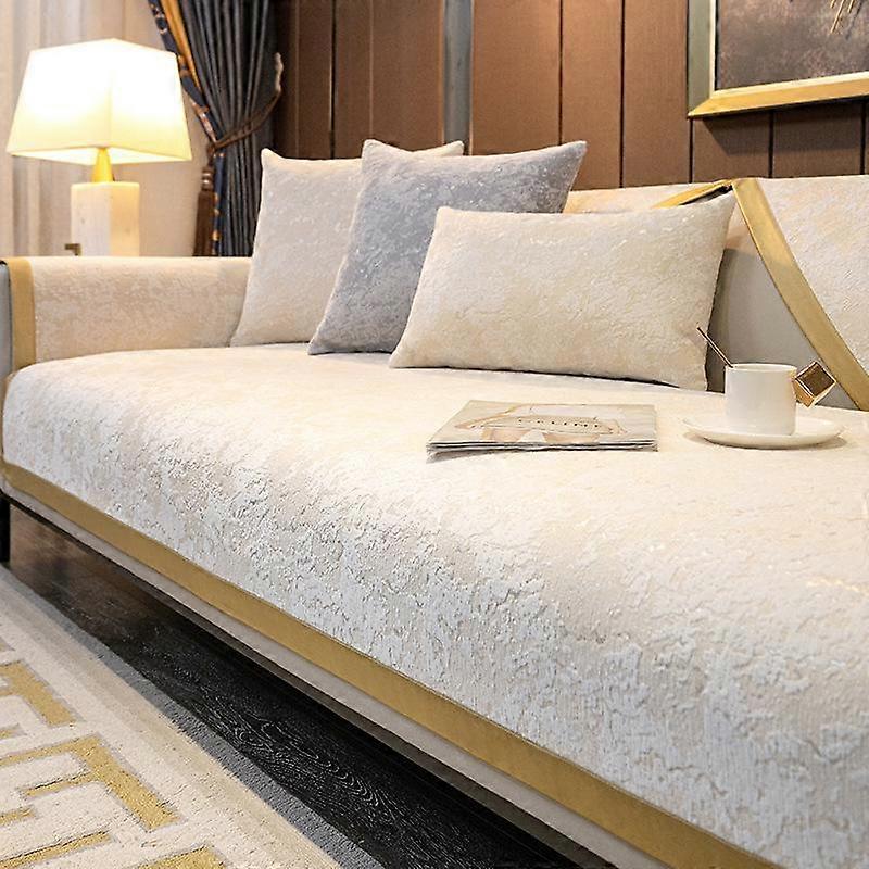 Embossed Velvet Sofa Cushion Modern Seat Cushion Non-slip Jacquard Sofa Cover Cover Four Seasons Universal Cover Cloth Towel
