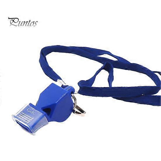 Whistle with Lanyard And Mouth Grip Plastic Sports Whistle Loud Crisp Sound Whistle for Coaches Referees Training Camping Emergency Survival