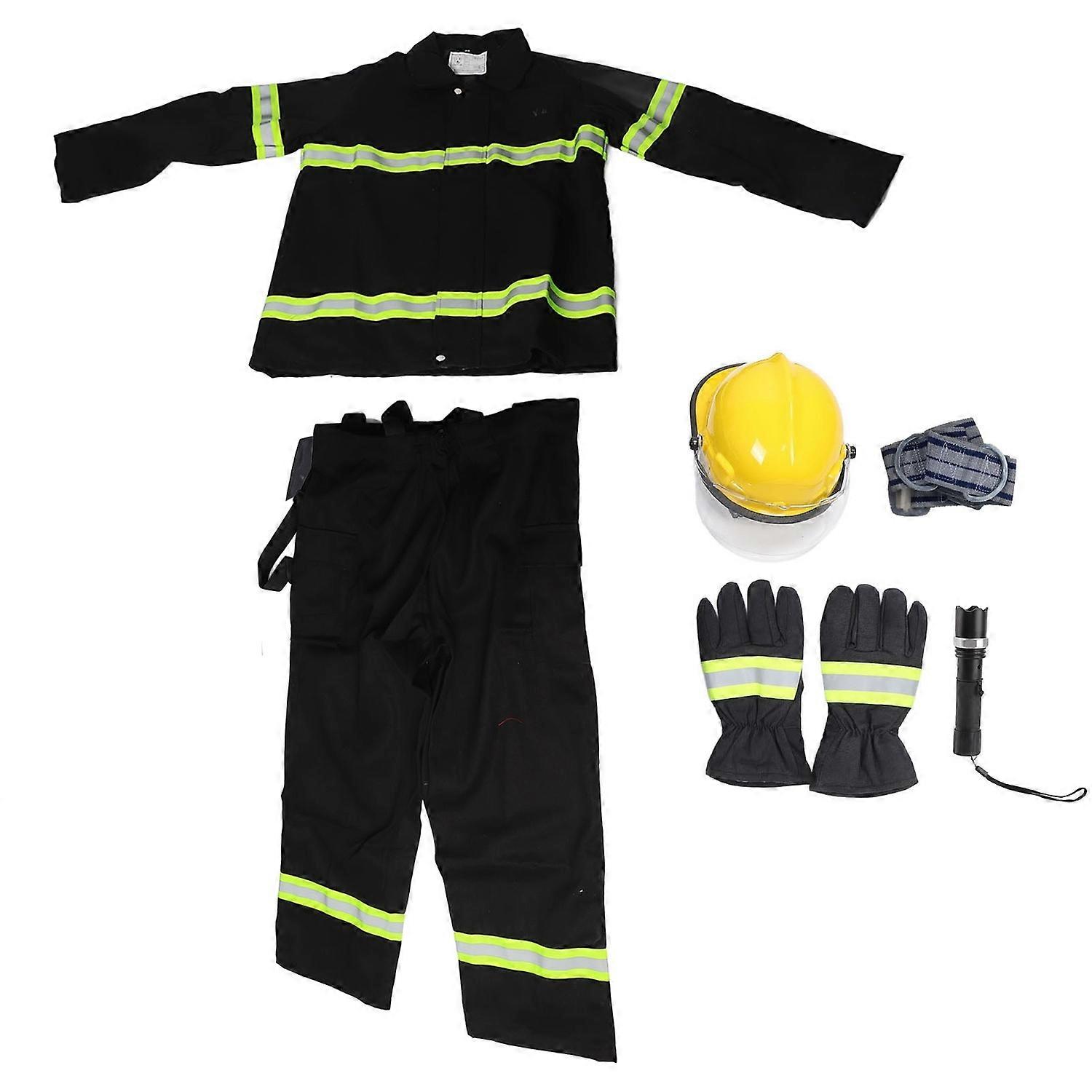 5 Piece Set Flame Retardant Workwear with Reflective Tape High Visibility Heat Insulation Safety Clo